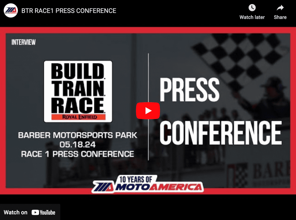 Read more about the article Video: Royal Enfield Build. Train. Race. Press Conference After Race One From Barber Motorsports Park